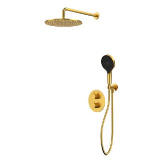 Душевой комплект термостатический WHITECROSS Y YSET08TOPGLB брашированное золото